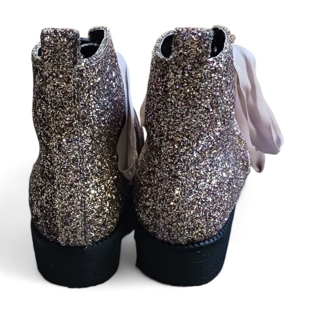 Dirty Laundry Pink Glitter Combat Boots - Picture 5 of 16
